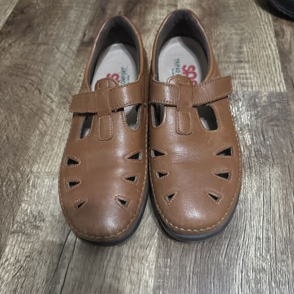 SAS Roamer Women's Sz 8 M Saddle Brown Leather Comfort Shoes - Picture 2 of 9
